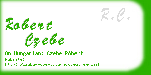 robert czebe business card